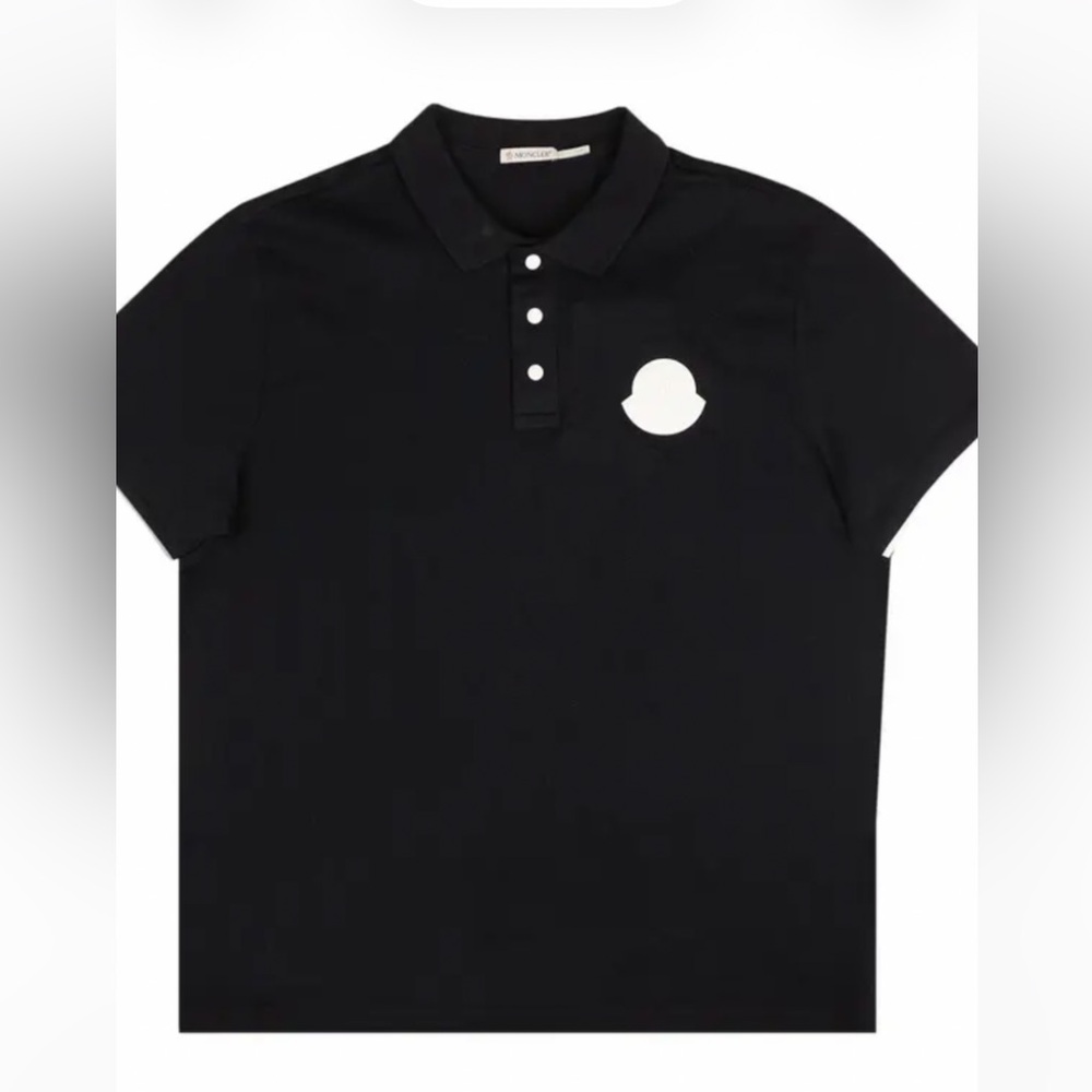 MONCLER Blue w/white trim and logo Good Condition size Large